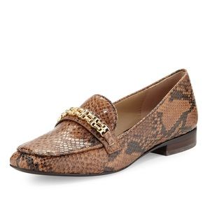 Tory Burch Gemini Link Snake-Embossed Loafer